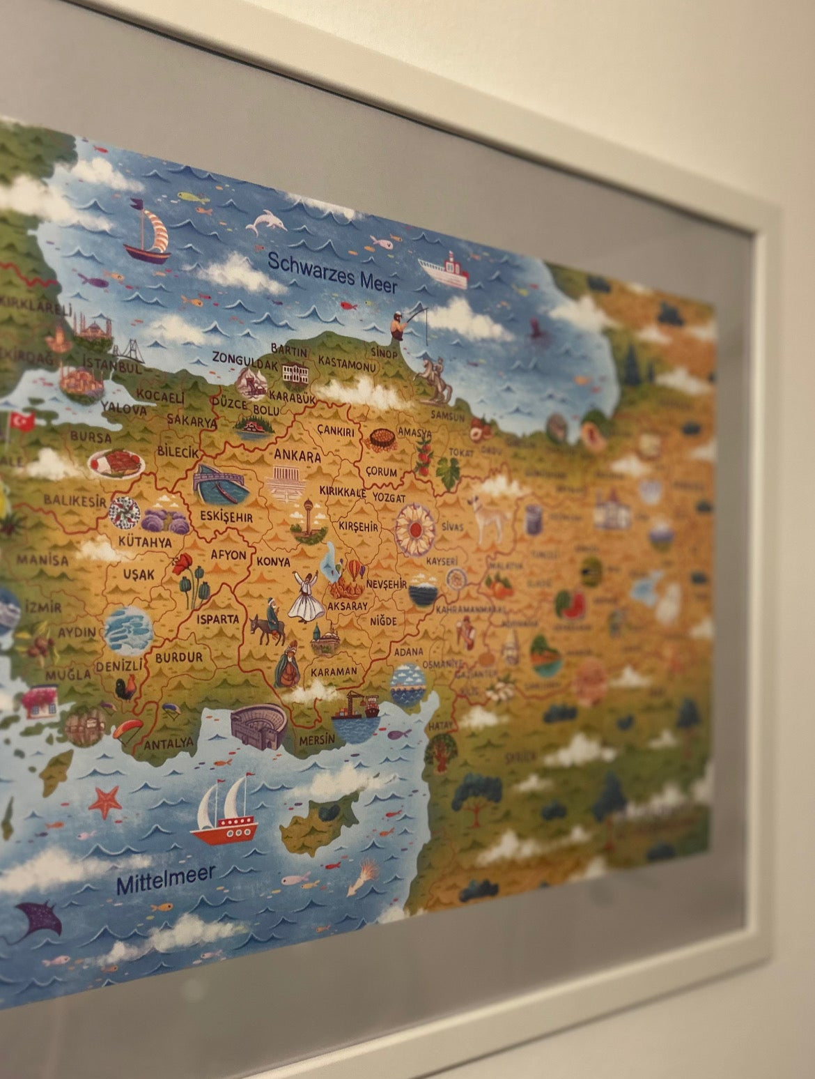Türkei Landkarten-Poster