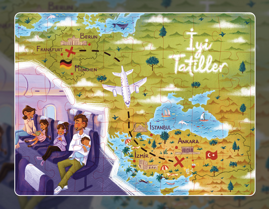 Rahmenpuzzle 'Iyi Tatiller' - Flugzeug