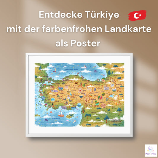 Türkei Landkarten-Poster